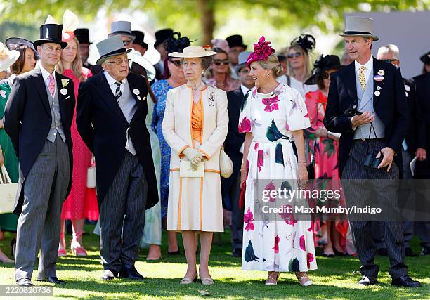 Prince Edward, Duke of Edinburgh, Christopher Rhys-Jones, Princess Anne, Princess Royal, Sophie, Duchess of Edinburgh and Vice Admiral Sir Timothy...