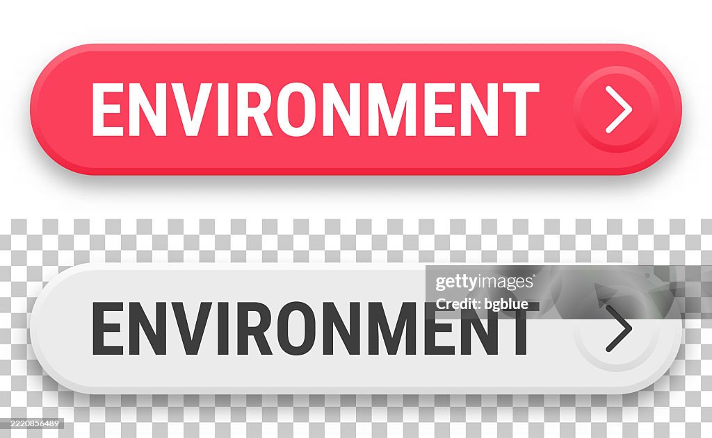 Environment 3d Click Web Buttons On Blank Background High-Res Vector ...