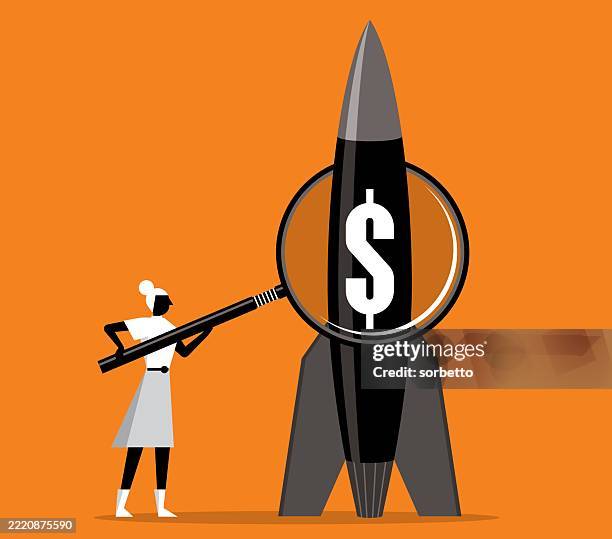 business startup - businesswoman - data driven research stock illustrations