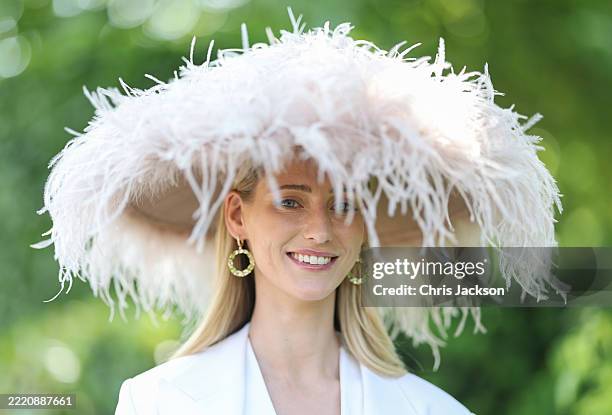 Flora Gibbs attends day three of Royal Ascot at Ascot Racecourse on June 19, 2025 in Ascot, England.
