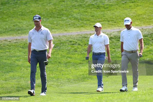 Harris Rafferty Golf Harris English of United States, Rory McIlroy of Northern Ireland and ...