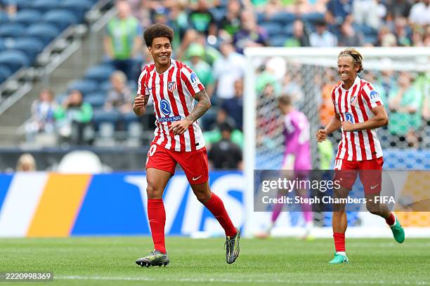 Axel Witsel of Atletico De Madrid celebrates scoring his team's second goal during the FIFA Club World Cup 2025 group B match between Seattle...