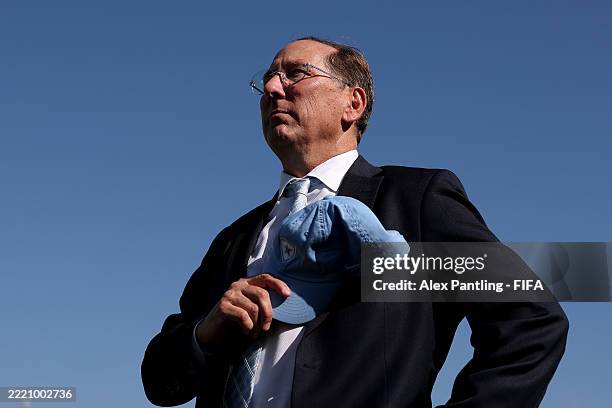 John Textor, Owner of Botafogo, acknowledges the fans prior to the FIFA Club World Cup 2025 group B match between Paris Saint-Germain FC and Botafogo...