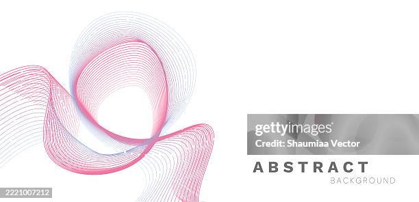 abstract blue and purple smooth flowing wave lines on a white background. dynamic sound wave element design - business card design stock illustrations