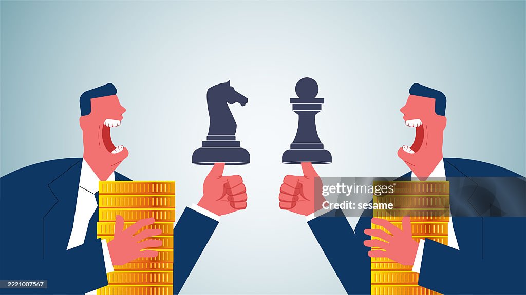 Competitive Rivalry Image Business Strategy And Competition Business Rivalry And Conflict Two ...