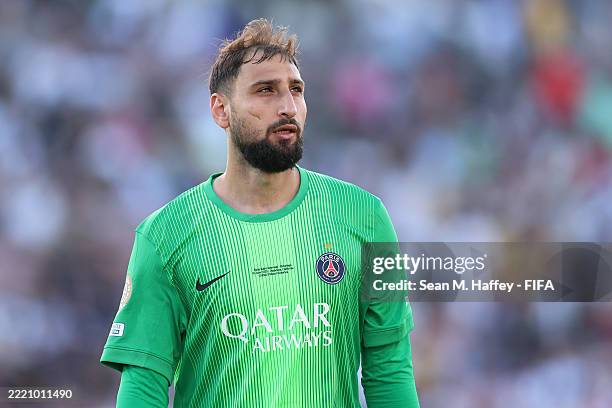 Gianluigi Donnarumma of Paris Saint-Germain looks on during the FIFA Club World Cup 2025 group B match between Paris Saint-Germain FC and Botafogo FR...