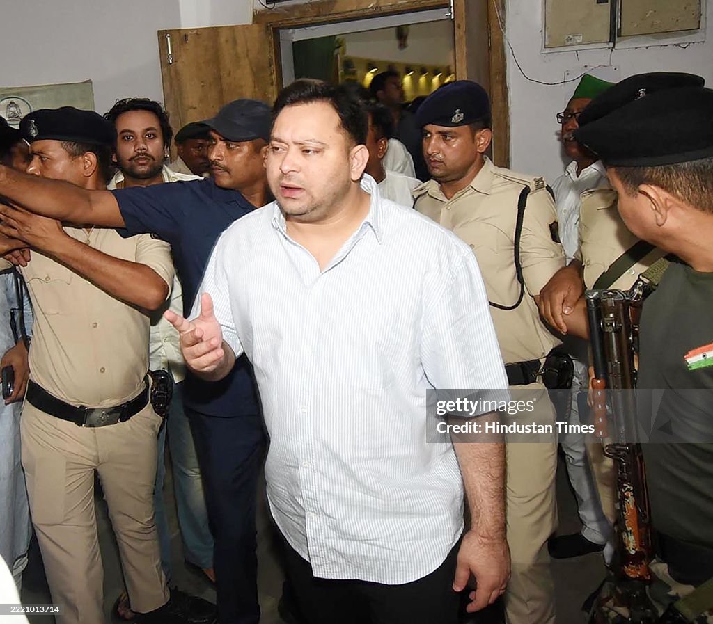 Laltan Rjd Leader of Opposition and RJD leader Tejashwi Yadav leave after... News ...