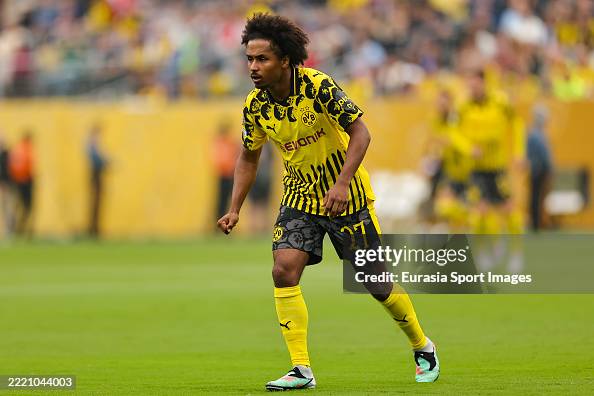 Adeyemi Running Karim Adeyemi of Borussia Dortmund looks on during the FIFA Club ...