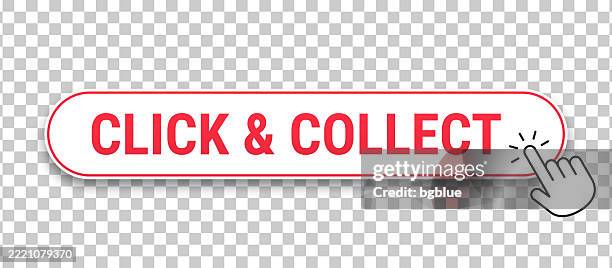 Click Collect 3d Click Web Button With Hand Cursor On Blank Background ...