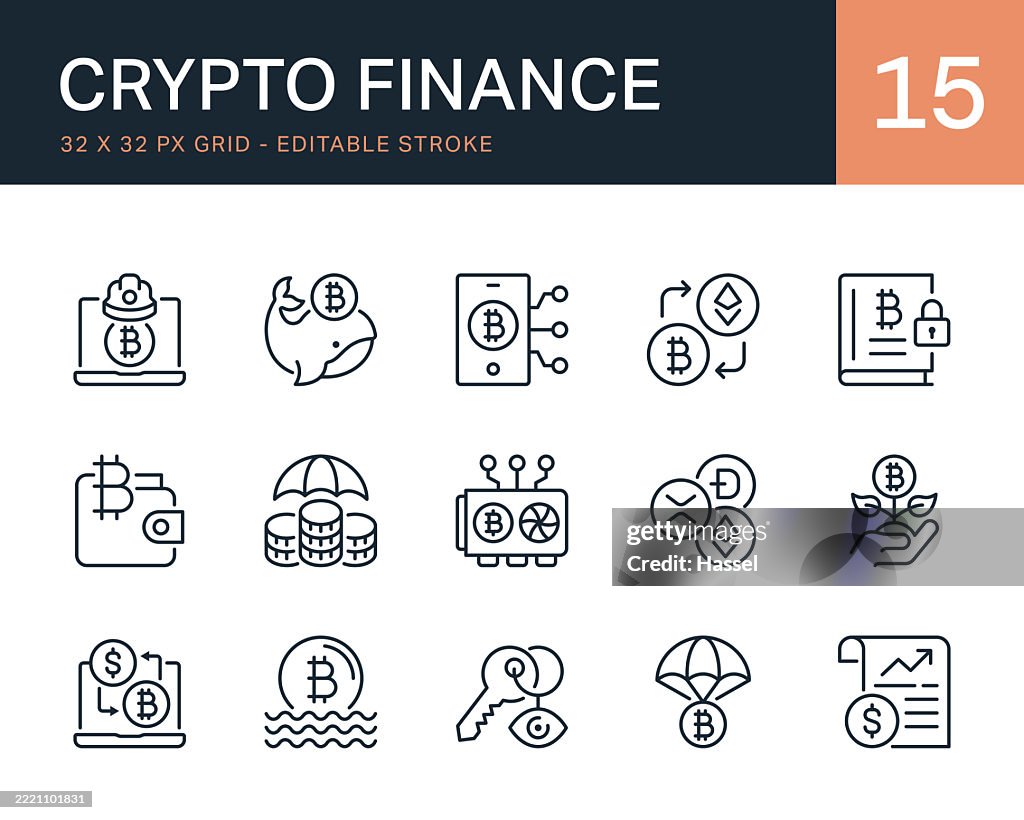Crypto Finance Icon Set