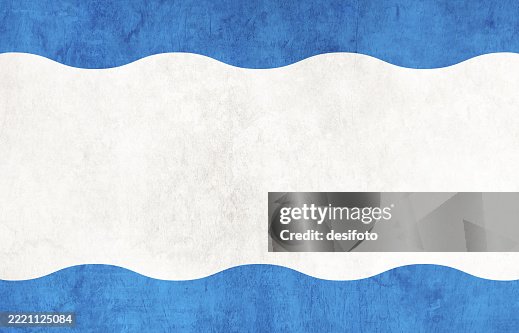 Empty blank pastel bordered rustic retro style gray white grunge textured scratched whitewashed painted wall horizontal vector background with solid wave or wavy curvy pattern zigzag turquoise blue border at top and bottom edge leaving copy space Empty blank pastel bordered rustic retro style gray white grunge textured scratched whitewashed painted wall horizontal vector background with solid wave or wavy curvy pattern zigzag turquoise blue border at top and bottom edge leaving copy space