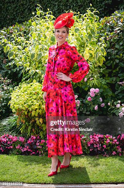 Charlotte Hawkins attends the 4th day of Royal Ascot on June 20, 2025 in Ascot, England.