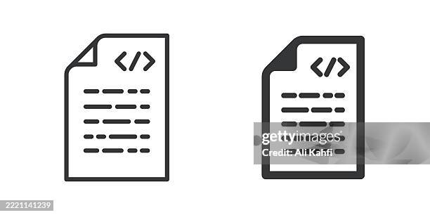 script thin line and glyph solid icon. editable stroke and perfect pixel isolated on transparent background - content writer stock illustrations