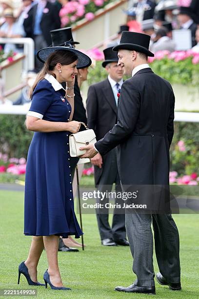 Sophie Winkleman and Lord Frederick Windsor attend day four of Royal Ascot at Ascot Racecourse on June 20, 2025 in Ascot, England.
