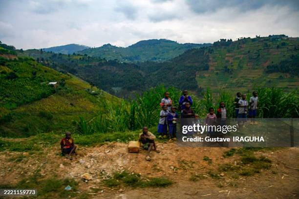 daily life and youth in rural rwanda's verdant valleys - rwanda stock pictures, royalty-free photos & images
