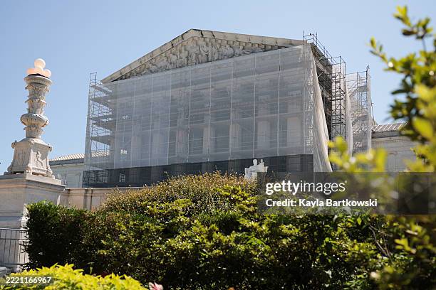The U.S. Supreme Court is seen on June 20, 2025 in Washington, DC. The Supreme Court began the morning with 16 cases to decide before the term ends...