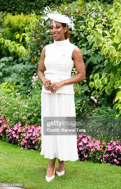 Alexandra Burke attends day four of Royal Ascot at Ascot Racecourse on June 20, 2025 in Ascot, England.