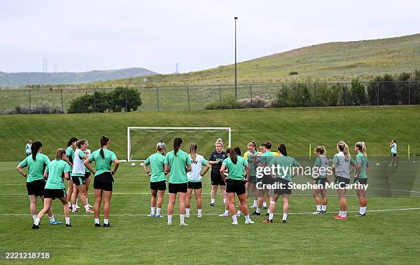 Colorado , United States - 23 June 2025; Assistant coach Charlotte Healy during a Republic of Ireland women training session at North Area Athletic...