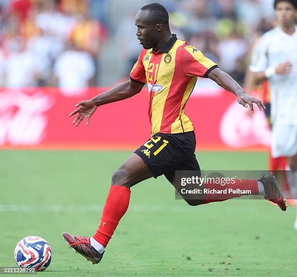 Adbamane Konate of Esperance de Tunis runs with the ball during the FIFA Club World Cup 2025 group D match between Los Angeles Football Club and...