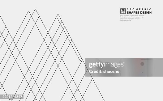 Abstract Minimal Geometric Triangle Line Pattern Background High-Res ...