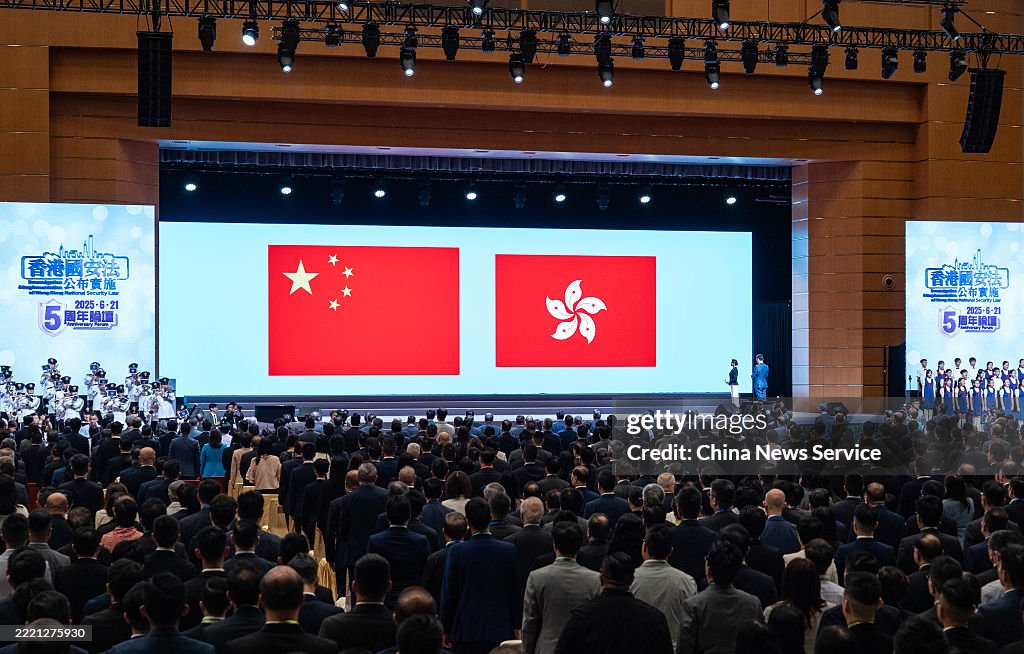Promulation The participants sing the national anthem at the 5th Anniversary of ...