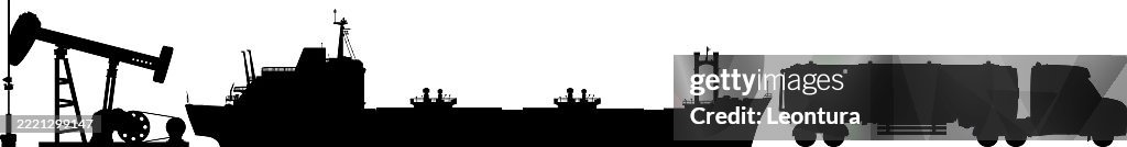 Oil Tanker, Oil Well, and Tanker Truck