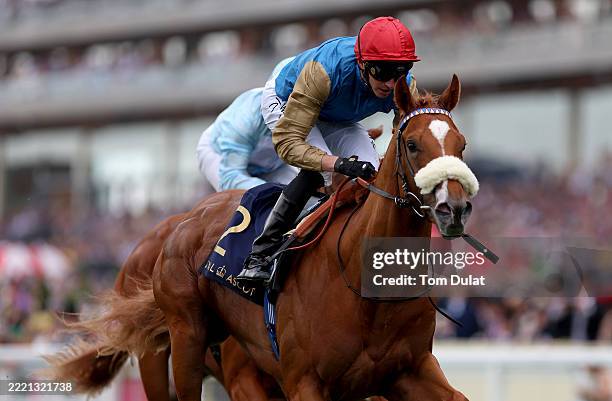 James Doyle riding Humidity win The Chesham Stakes on day five during Royal Ascot 2025 at Ascot Racecourse on June 21, 2025 in Ascot, England.