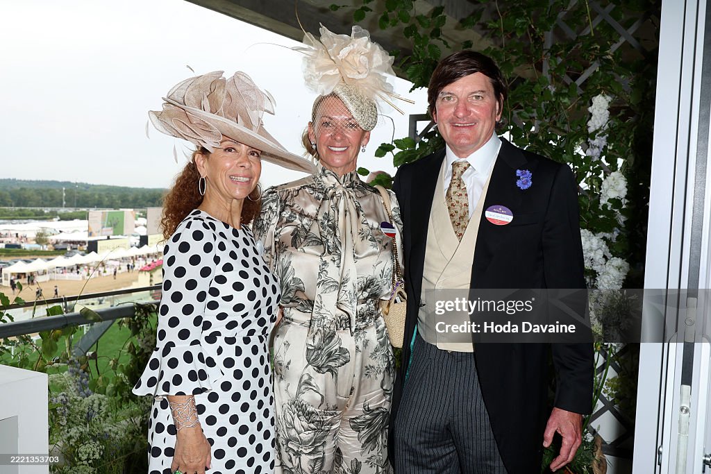 David Rains Howden Karen Ruimy, Fiona Howden and David Howden attends Royal Ascot on ...