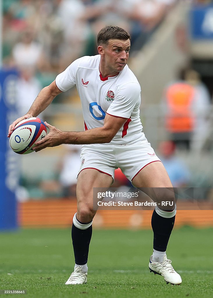 Gracefield Rugby Rngland George Ford of England passes the ball during the rugby international ...