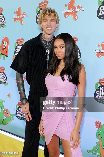 Mgk and Casie Baker attend the Nickelodeon Kids' Choice Awards 2025 at Barker Hangar on June 21, 2025 in Santa Monica, California.