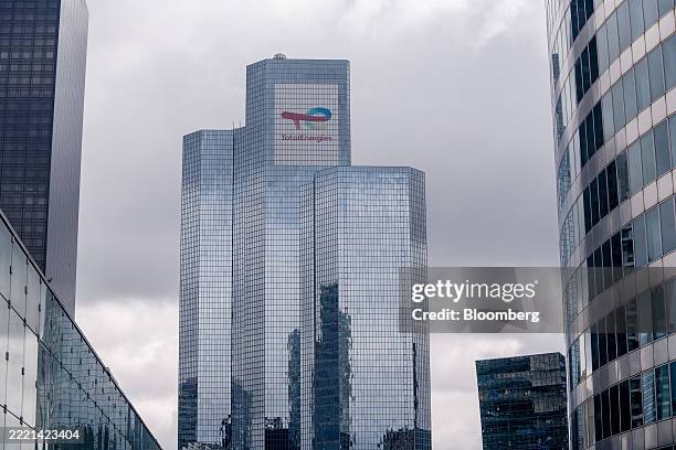 The TotalEnergies SE office building in the La Defense business district in Paris, France, on Thursday, June 26, 2025. Worldline shares cratered on...