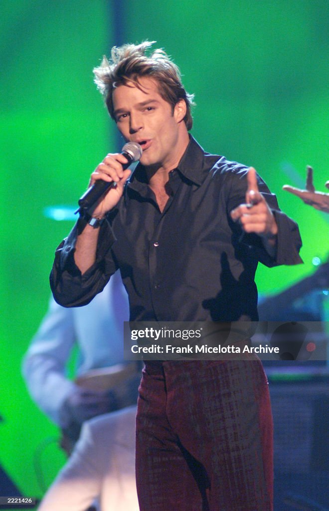 Latin Singer Ricky Martin Ricky Martin performs during the 1st Annual Latin Grammy Awards... News ...