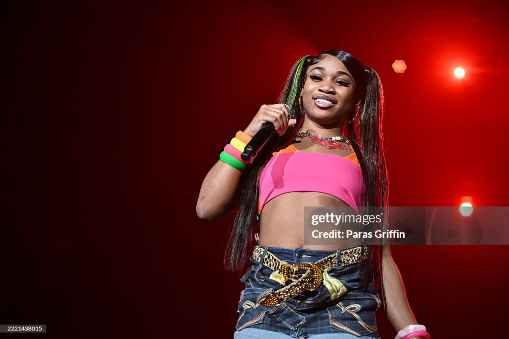 Bunnab Female Rapper BunnaB performs onstage during 2025 Hot 107.9 Birthday Bash at State ...