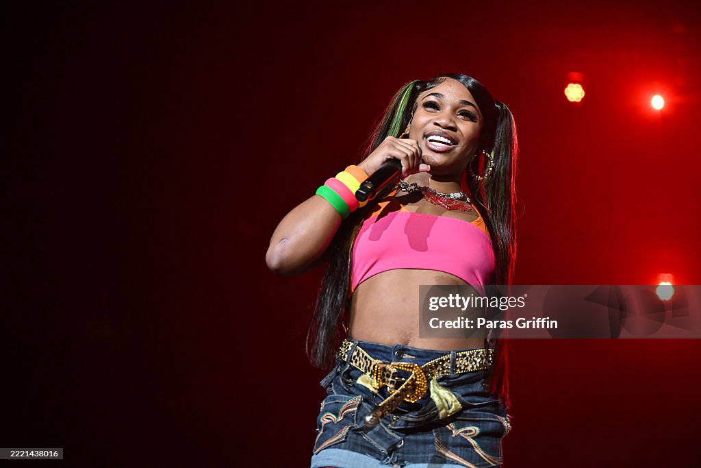 Bunnab Female Rapper BunnaB performs onstage during 2025 Hot 107.9 Birthday Bash at State ...