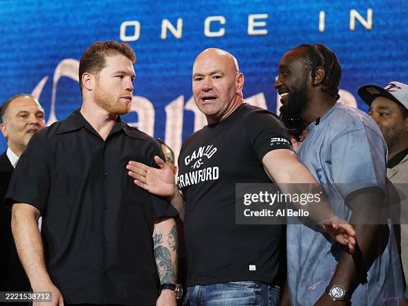 Canelo Álvarez vs. Terence Crawford Press Conference at Fanatics Fest, New York City Canelo Álvarez vs. Terence Crawford Press Conference at Fanatics Fest, New York City