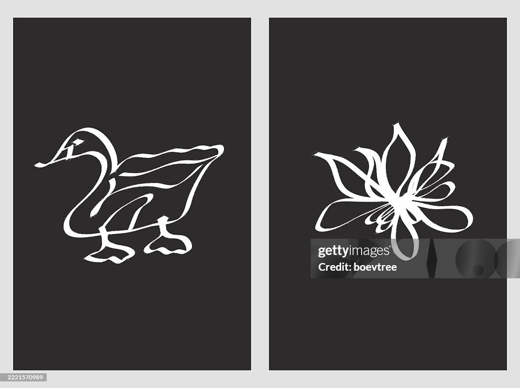 Simple Graphitis Template Abstract Graffiti Template On Black Backgrounds High-Res Vector Graphic ...