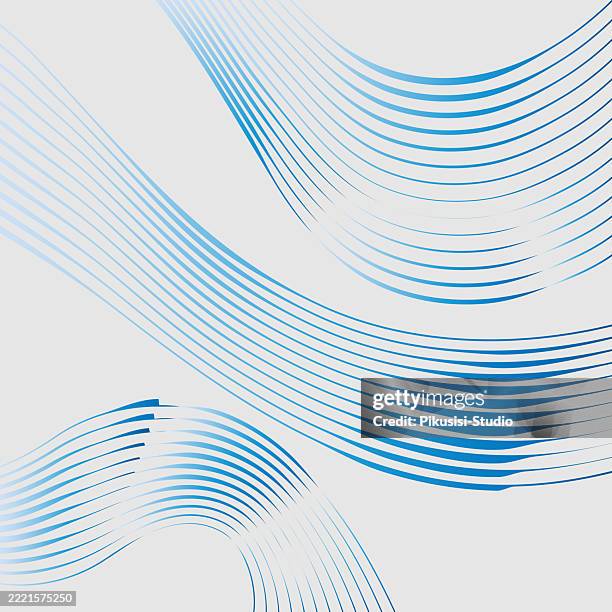 gradient blue wavy line abstract background - equalizer pattern stock illustrations