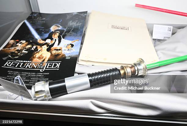 Light saber from "Star Wars: Return of the Jedi" at Heritage Auctions 2025 Signature Entertainment Auction Preview held at Heritage Auctions on June...