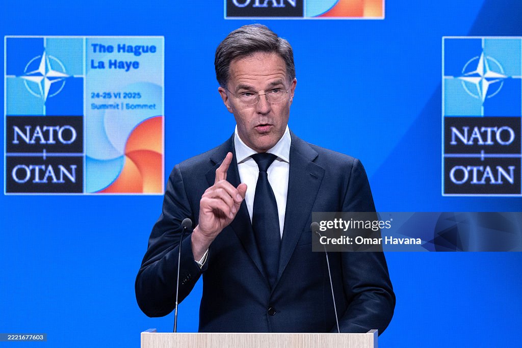 Mark Ruth Secretary Secretary General Mark Rutte holds a pre-summit press conference at ...