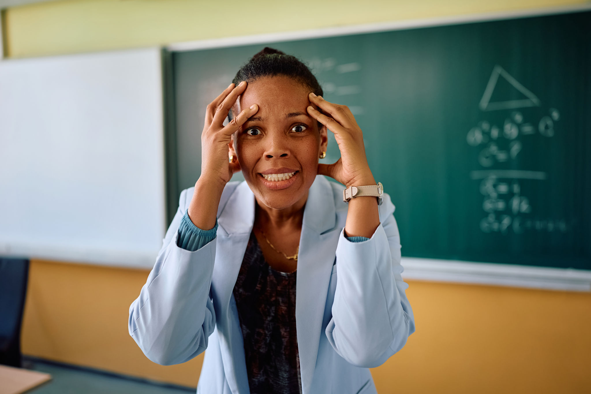 stressed teacher