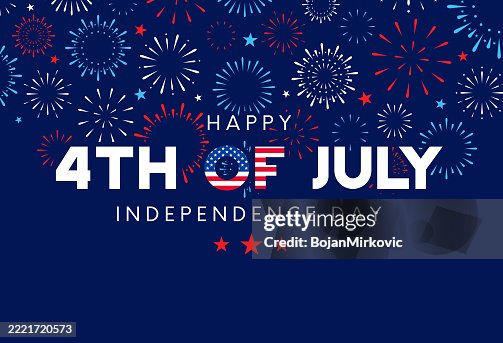 4th of July, Independence Day background with fireworks. Vector 4th of July, Independence Day background with fireworks. Vector