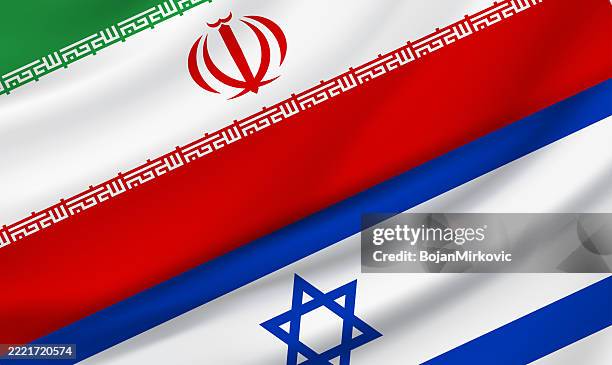 iran and israel flag background. vector - middle eastern pattern stock illustrations