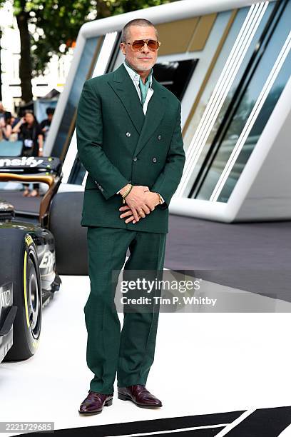 Brad Pitt attends the European Premiere of F1 ® The Movie at Cineworld, Leicester Square on June 23, 2025 in London, England.