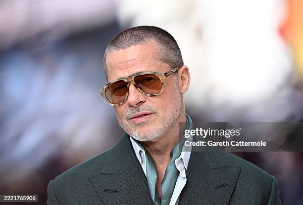 Brad Pitt attends the "F1: The Movie" European Premiere at Cineworld Leicester Square on June 23, 2025 in London, England.
