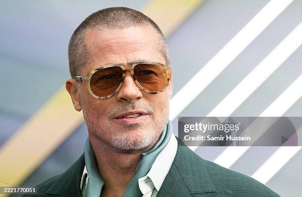 Brad Pitt attends the "F1: The Movie" European Premiere at Cineworld Leicester Square on June 23, 2025 in London, England.