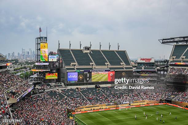 General view inside the stadium is seen with the Seattle skyline visible during the FIFA Club World Cup 2025 group G match between Juventus FC and...