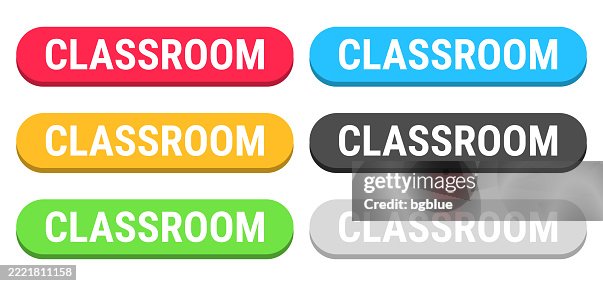 Classroom Button Panel Classroom Colorful 3d Click Web Buttons On Blank Background High-Res ...