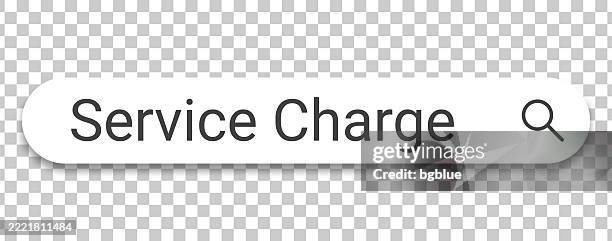 service charge - suchleiste auf transparentem hintergrund - kabelloses-laden-von-gerät-zu-gerät stock-grafiken, -clipart, -cartoons und -symbole