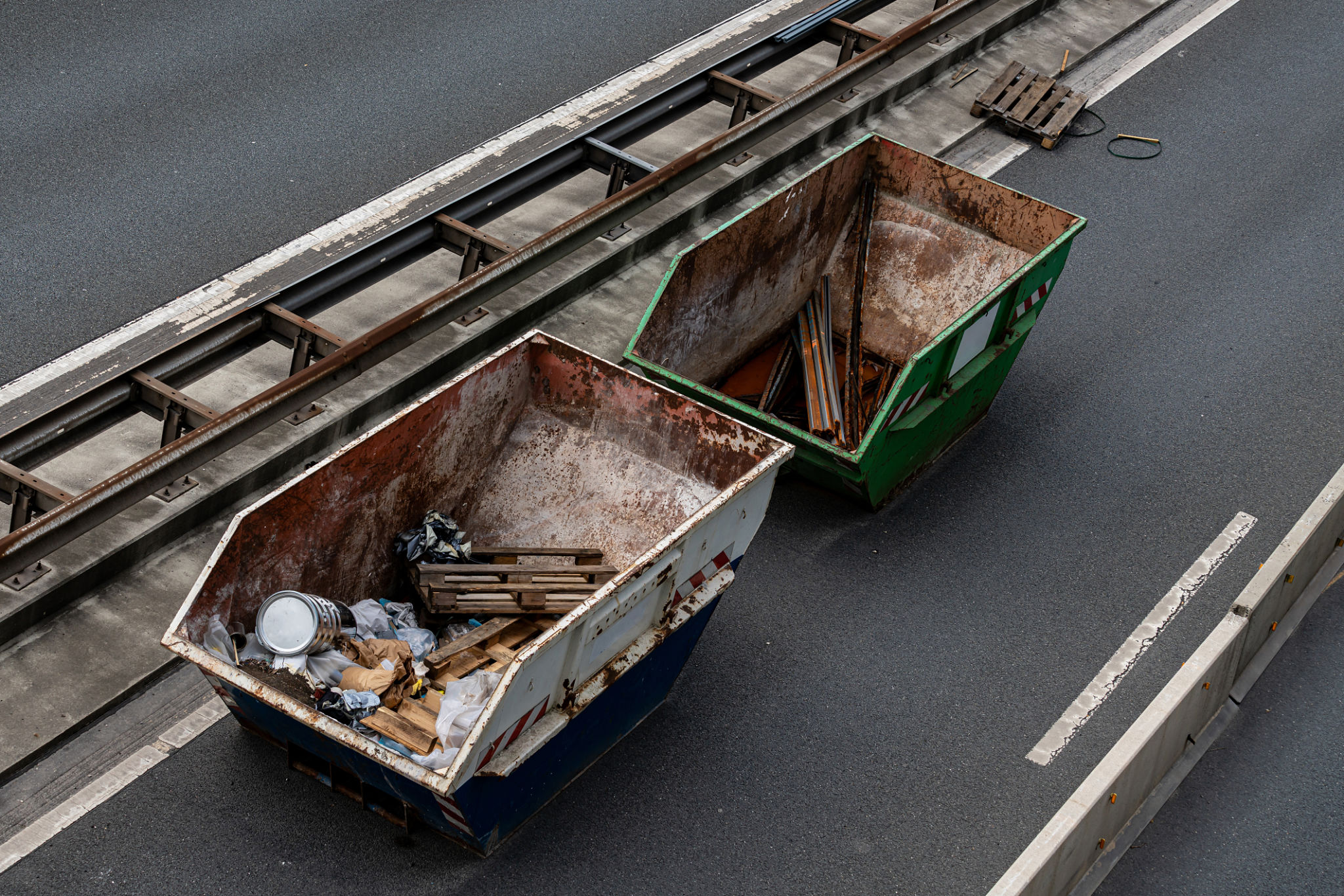 construction site dumpster