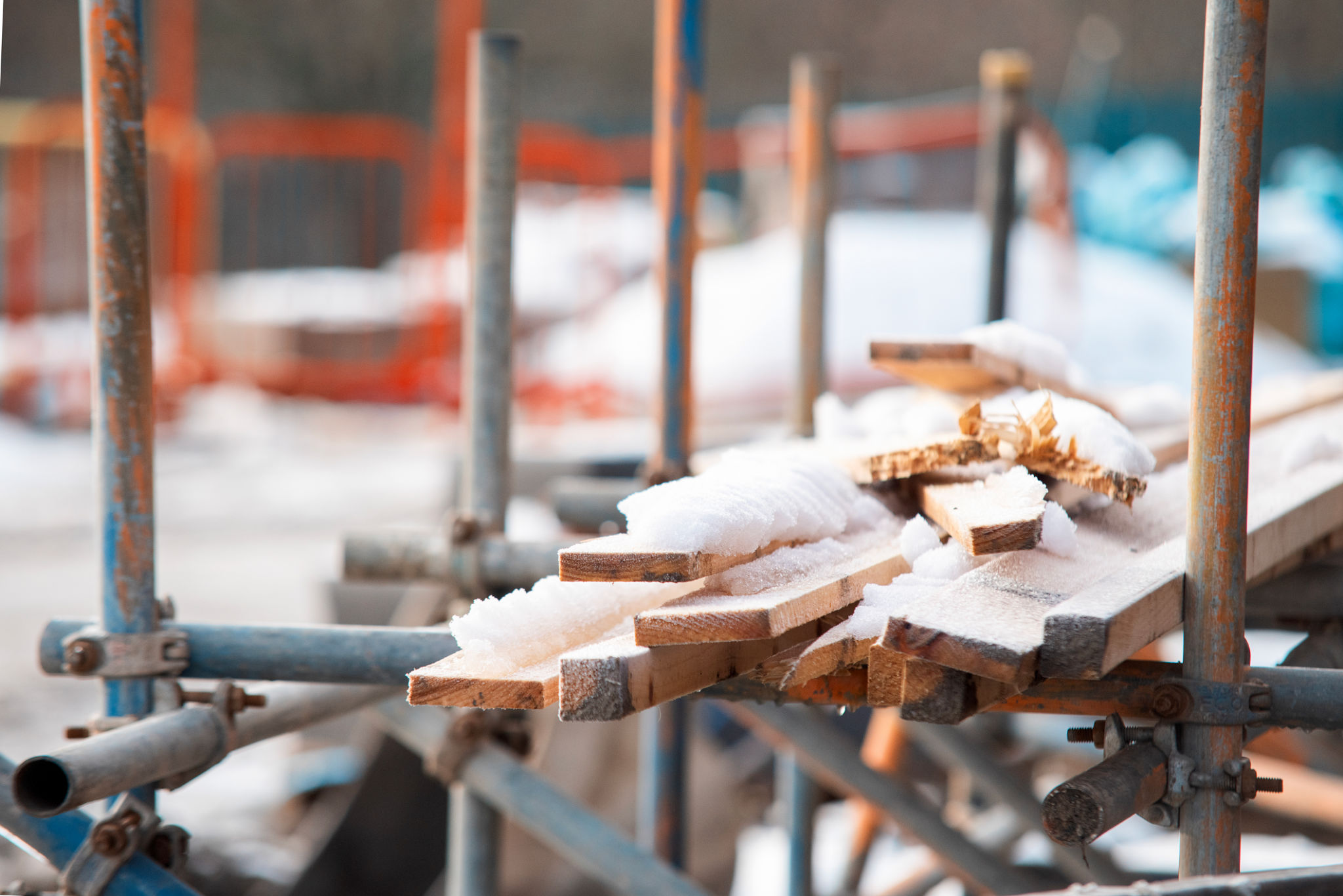 construction site winter